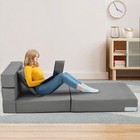 Folding Sofa Bed Foldable Couch With Pillow Convertible Sleeper Chair Mattress