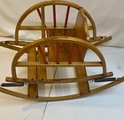 Vintage Original 1950s Delphos Shoofly Baby Wooden Teeter Tot Bounce Rocker