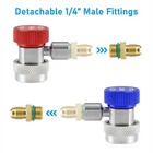 2pack R134a Quick Connector Adapter Coupler Auto Ac Manifold Gauge Low high Hvac