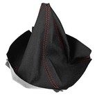 Universal Shift Boot Cover Car Shift Knob Boot Dust Cover Seams Faux Red