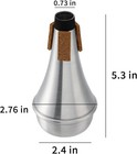 Kaezdd Bucketmute Aluminum Trumpet Practice Mute Silencer  Silver  New
