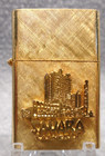 Vintage- Lot Of 3 Sahara Hotel Casino Items Las Vegas -14kt Gold Plated Lighter 