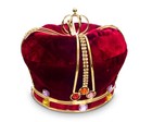 Rhinestone Crystal Gem Gemstone Silver Velvet Men s Crown For Regal King Royalty