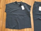 New Mandala Small Pewter Gray Scrub Pant Cargo Set  Top  V-neck  Pockets  m10 