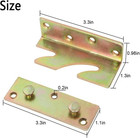 4 Pack Bed Rail Brackets Heavy Duty Galvanized Steel Hardware With Screws Gold