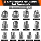 Bolt Extractor Kit  14pcs Easy Out Stripped Lug Nut Removal Set With 3 8-inch  