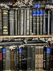 Vintage Book Lot   Black   Antique Bookshelf Decor   Staging Prop   Old Library