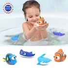 Shower Toy Baby Bath Squirt Toys Shark Bathtub Water 4pcs Toddlers Infant Pool