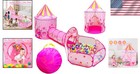3pc Princess Fairy Tale Kids Play Tent With Crawl Tunnel