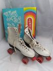 Vintage White Roller Skates Chicago Style 400 Size 8 W  Box