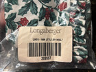 Longaberger 1998 Little Joy Basket Liner Traditional Holly  New In Package