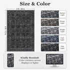 Dark 4x6 Washable Rug  Small Area Rugs Non Slip For Entryway Kitchen Bathroom 