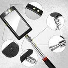Inspection Mirror Led Lighted Mechanic Telescoping Illuminate Swivel Extendable