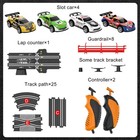 3-in-1 Slot Car Race Track Sets With 4 High-speed Cars  Electric Track  Dual Rac
