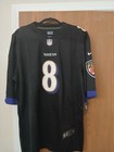 Nike Baltimore Ravens Nfl Jersey Lamar Jackson  8 Black Purple White Men s Xl