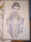 Set Of 4 Vintage Ellen Nelson Page Art Print Girls 17 x12 