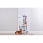 Walk Through Metal Dog Pet Gate Extra Wide W  Additional Small Door Home White