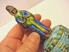 5  Antique Enamel On Copper Cloisonne Chinese Tibet Hand Bell Temple Priest Monk