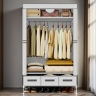 Stand Closet Organizer Heavy Duty Clothes Rack Wardrobe Hanger Garment Storage