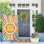  Hello Sunshine Summer Garden Flag Vertical Double Sided 12x18 Colorful