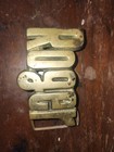 Vintage Antique Precious Metal Solid Brass Belt Buckle  roger  From Taiwan 