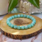 Natural Green Amazonite 8mm Beads Chakra Balancing Reiki Stretch Bracelet Gift