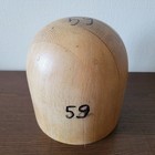 Heavy Vintage Millinery Hat Block Wooden Supplies Form Antique Mold Shape