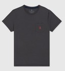 Psycho Bunny Men s Magnet Grey Crew-neck Short Sleeve Lounge Pocket T-shirt