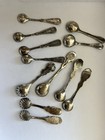 12 Assorted Antique Sterling Silver Salt Spoons 