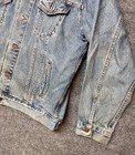 Vintage 70s Levi   s Men   s Denim Blue Jean Jacket - Size Xl 70505 Distressed