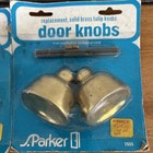 Vintage S  Parker Solid Brass Tulip Door Knob Lot Of 2 Packs Nos