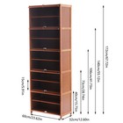 10 Tier Shoe Storage Rack Bookshelf With Cabinet Concealed Sliding Doors