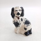 Pair Of Vintage Staffordshire Ceramic King Charles Spaniel Dog Figurines