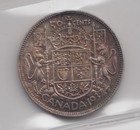 1937 Canada 50 Cents Silver Coin - Iccs Ms-64