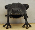 Brass Frog Ashtray  garden Frog Paper Weight Plant Decor