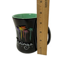 The Mirage Hotel Casino Las Vegas Green Black Ceramic Coffee Mug Logo Palm Trees