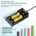 Universal Battery Charger Fast For 3 7v Lithium Ion 18650 18500 Black 