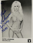 Katie Lohmann W  Coa Signed Promo Playboy Playmate April 2001 Autographed