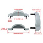 Set Of 2 Single Axle Trailer Fenders For 13  Wheels Tire Skirt Boat  gray 