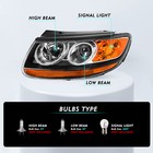 For 2007-2012 Hyundai Santa Fe 6pin Halogen Headlights Headlamps Assembly Lh rh