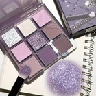 9 Colors Eyeshadow Palette Set - Mauve Purple Taupe Eye Shadow Palette Makeup Fo