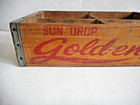 Vintage Sundrop Golden Girl Cola Wood Soda Crate Case Box Sparta Wisc Wi Nice 