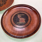 Poland Pyrography Hand Crafted Wood Plates - Pair - 8 