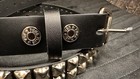 Two Row Pyramid Stud Belt Leather Handmade Studded Belt Punk Goth By Funk Plus