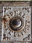 Antique Cast Iron Bank  Ideal Safe Deposit   Free Shipping 