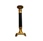 Vintage Gatco Solid Brass Candle Holder Black Gold Footed Retro Luxury Decor