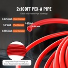 2x100ft 1 2    Blue   Red Pex-a Tubing Pex Pipe For Potable Water With Cutter