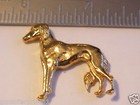 Saluki Dog Pin Or Whippet Dog Pin  Beautiful Shinny Gold Color Pin  metal 