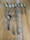 Vtg 31 Piece Lot Of Silver Plated Flatware Multi Patterns Mixed Lot