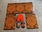 Old Milwaukee Beer Hunting Package Orange Cap - 2 Different Koozies - 5 Targets